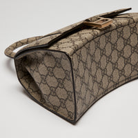 Gucci x Balenciaga Coated Monogram Canvas The Hacker Project Hour Glass Top Handle Hand Bag