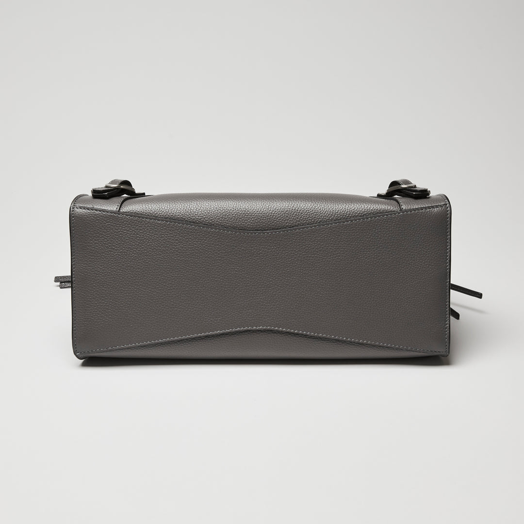 Balenciaga Grey Grained Calfskin Leather Small Neo Classic City Bag