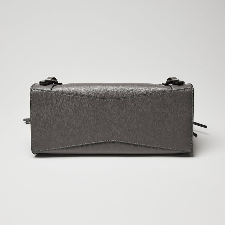 Balenciaga Grey Grained Calfskin Leather Small Neo Classic City Bag