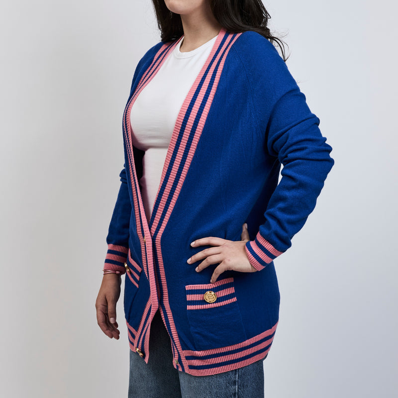 Balmain Blue and Pink Cardigan Size 36