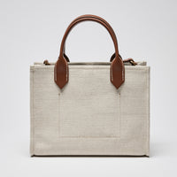 Loewe Beige Canvas & Brown Leather Small B-Army Tote Bag