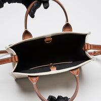 Loewe Beige Canvas & Brown Leather Small B-Army Tote Bag