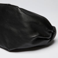 Bottega Veneta Smooth Black Leather Mini Knot Handbag