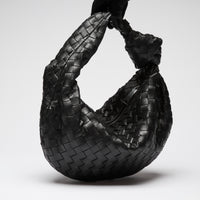 Bottega Veneta Black Woven Teen Leather Jodie Bag