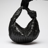 Bottega Veneta Black Woven Teen Leather Jodie Bag
