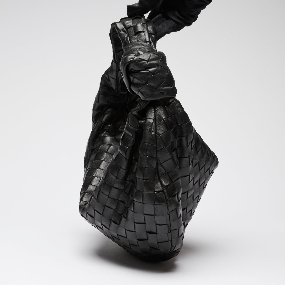 Bottega Veneta Black Woven Teen Leather Jodie Bag