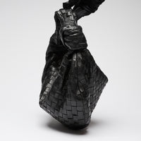 Bottega Veneta Black Woven Teen Leather Jodie Bag