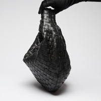 Bottega Veneta Black Woven Teen Leather Jodie Bag