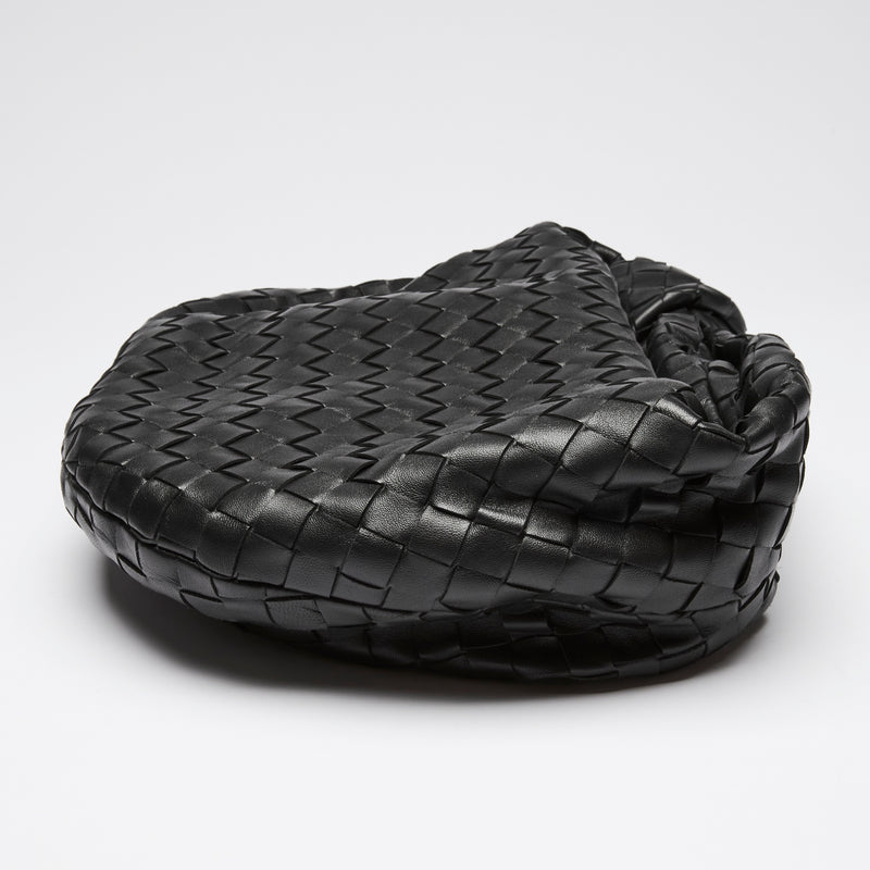 Bottega Veneta Black Woven Teen Leather Jodie Bag