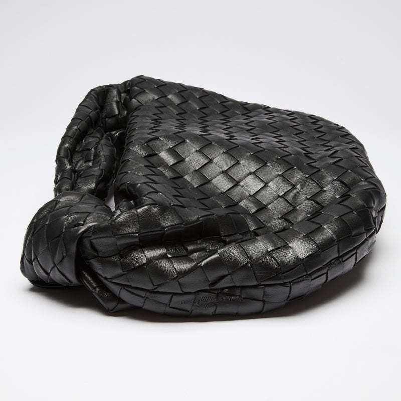 Bottega Veneta Black Woven Teen Leather Jodie Bag
