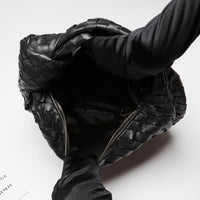 Bottega Veneta Black Woven Teen Leather Jodie Bag