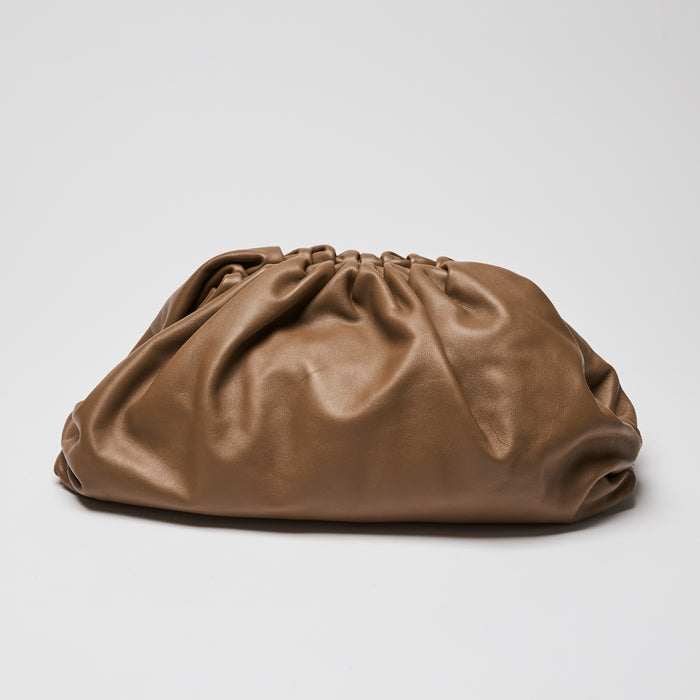 Bottega Veneta Brown Calfskin Leather "The Pouch" Clutch
