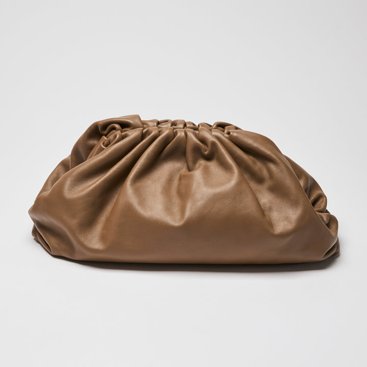 Bottega Veneta Brown Calfskin Leather "The Pouch" Clutch