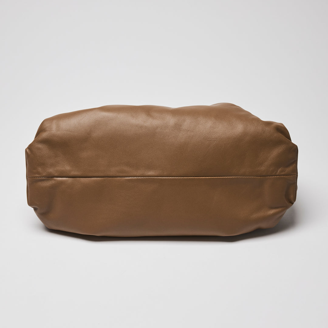Bottega Veneta Brown Calfskin Leather "The Pouch" Clutch