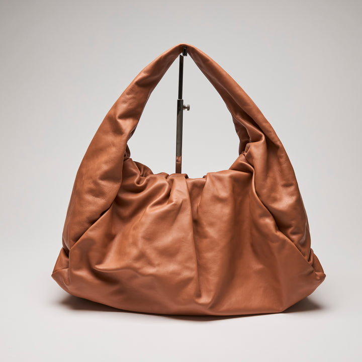 Bottega Veneta Orange Ochre Nappa Leather The Shoulder Pouch Hobo Bag