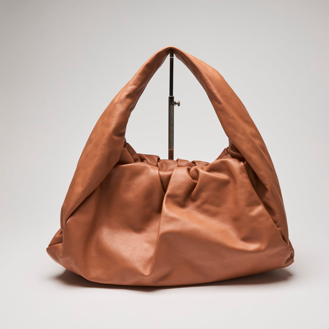 Bottega Veneta Orange Ochre Nappa Leather The Shoulder Pouch Hobo Bag
