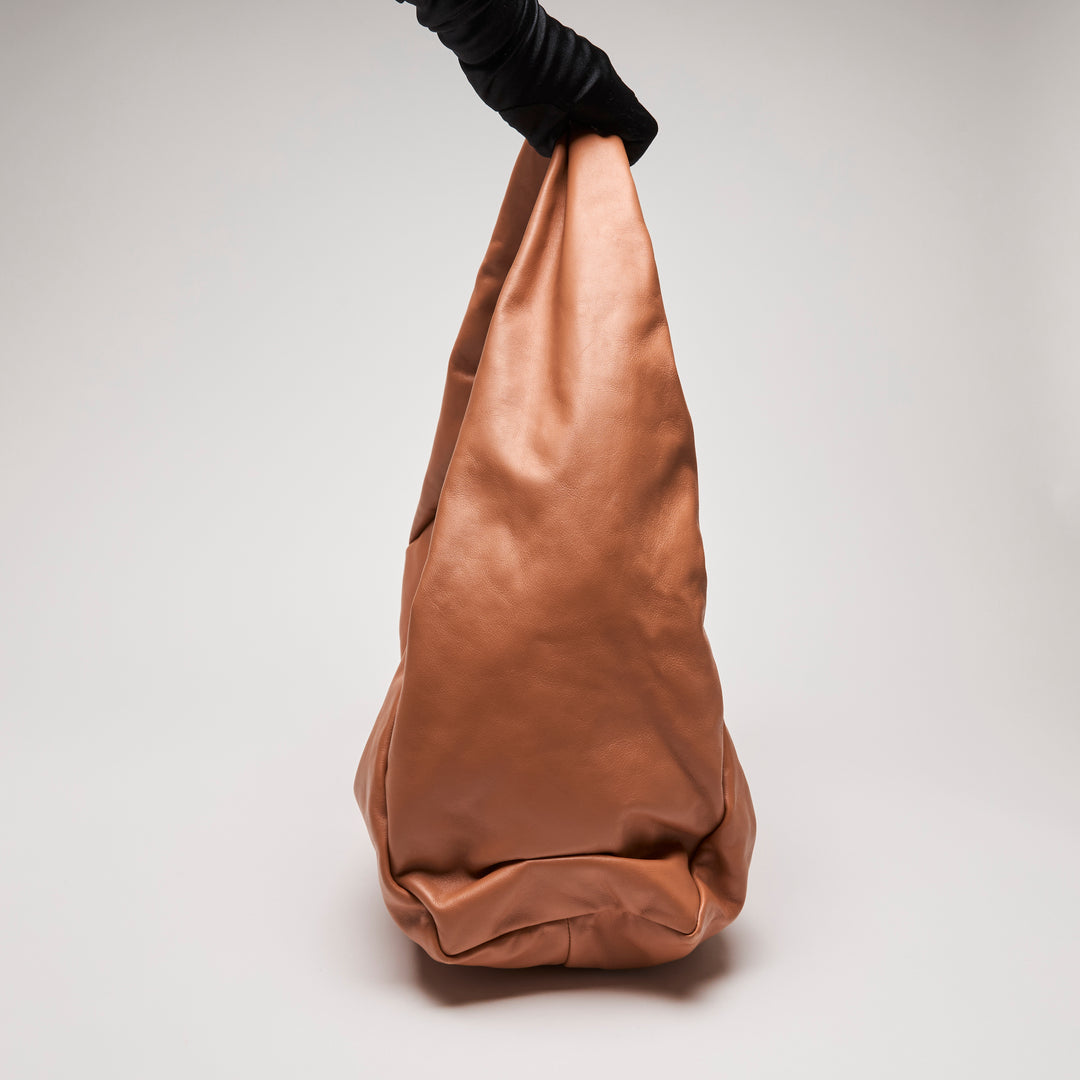 Bottega Veneta Orange Ochre Nappa Leather The Shoulder Pouch Hobo Bag