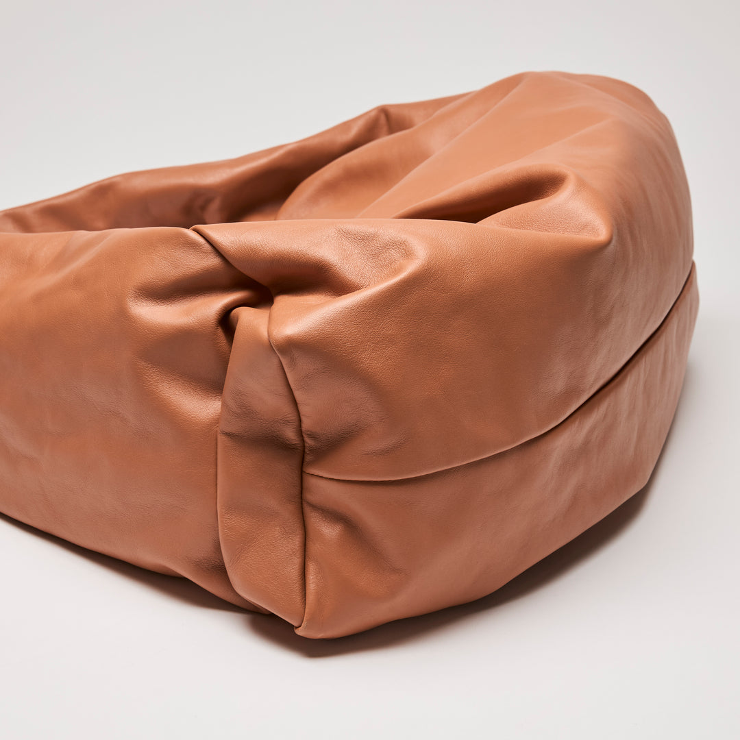 Bottega Veneta Orange Ochre Nappa Leather The Shoulder Pouch Hobo Bag