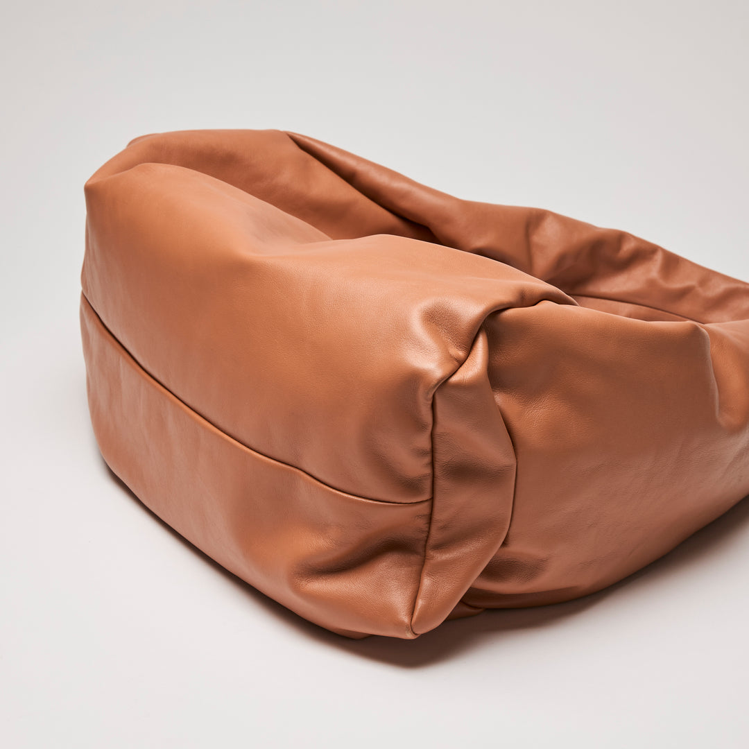 Bottega Veneta Orange Ochre Nappa Leather The Shoulder Pouch Hobo Bag