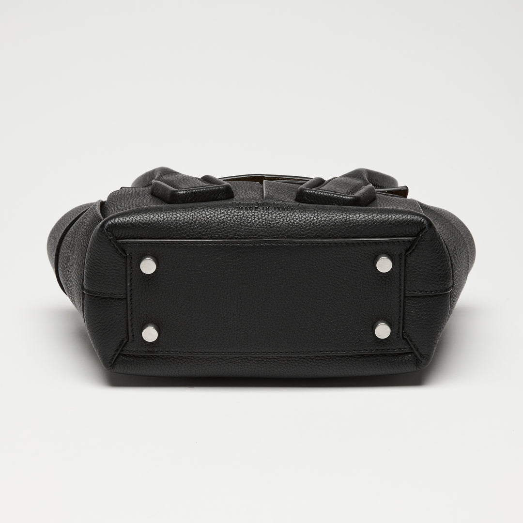 Bottega Veneta Black Intrecciato Grainy Calf Leather Mini Arco 29 Tote Bag