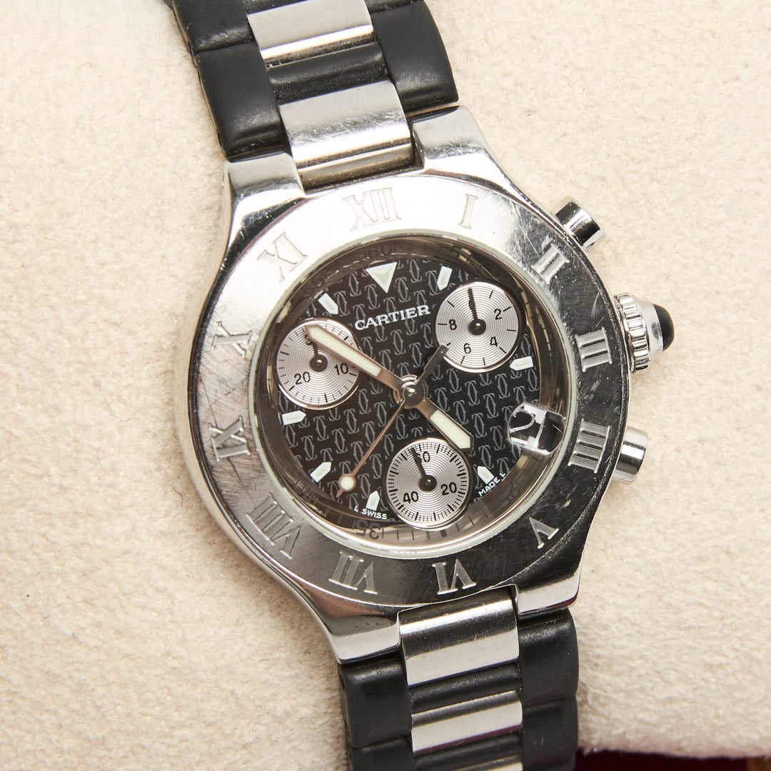 Cartier Stainless Steel Must 21 Chronoscaph Watch 32mm