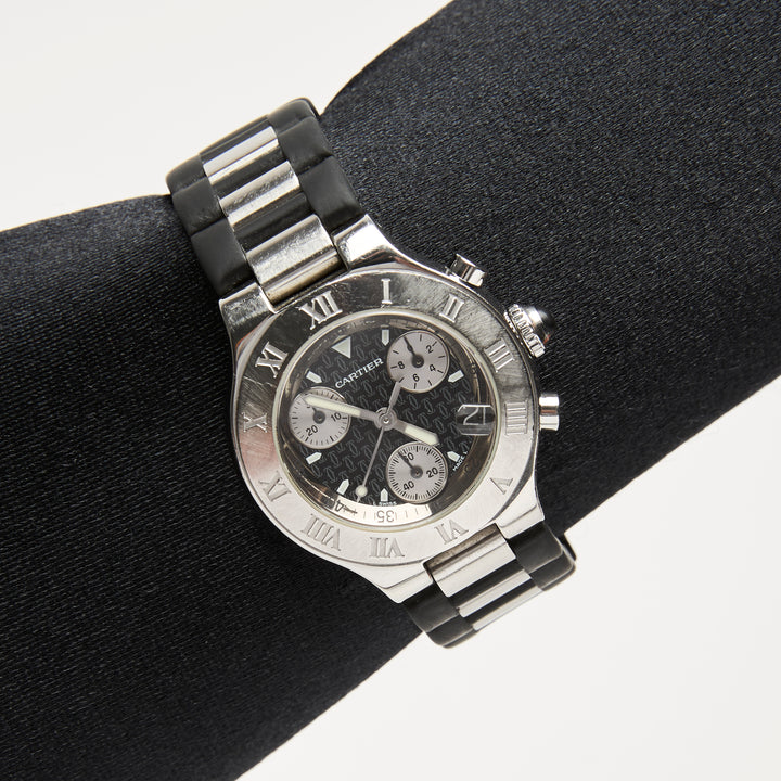 Cartier Stainless Steel Must 21 Chronoscaph Watch 32mm