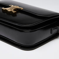 Celine Black Leather Classique Triomphe Bag