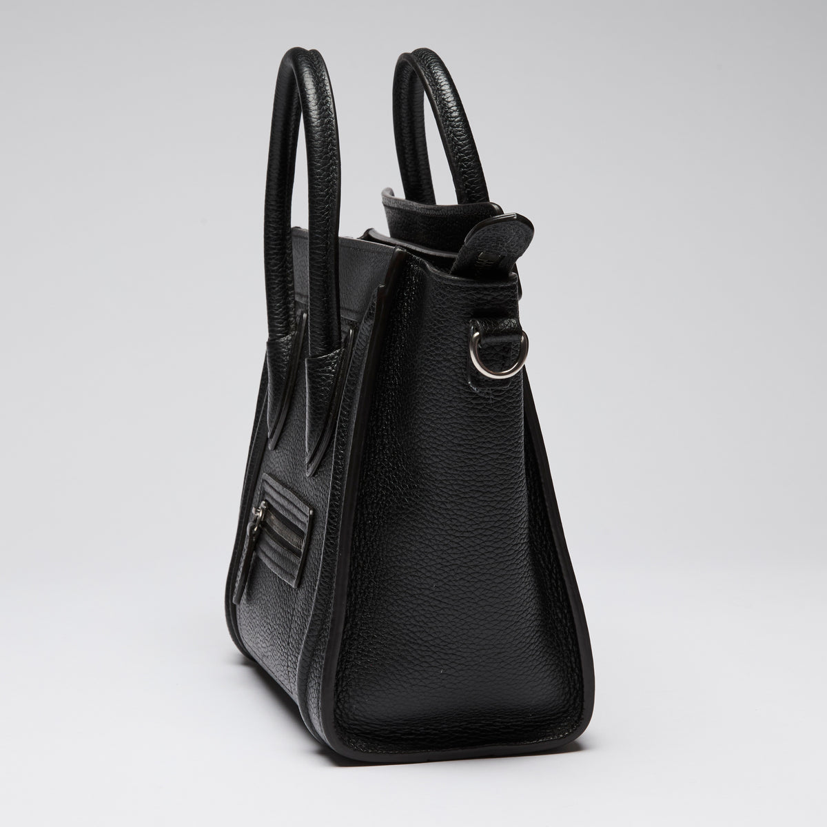 Celine Black Leather Luggage Tote