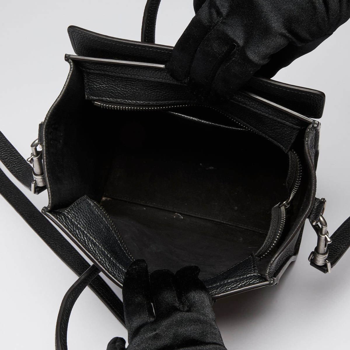 Celine Black Leather Luggage Tote