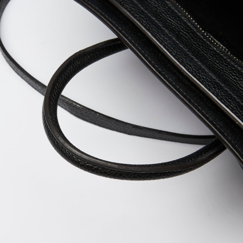 Celine Black Leather Luggage Tote