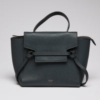 Celine Navy Blue Nano Belt Bag in Grained Calfskin