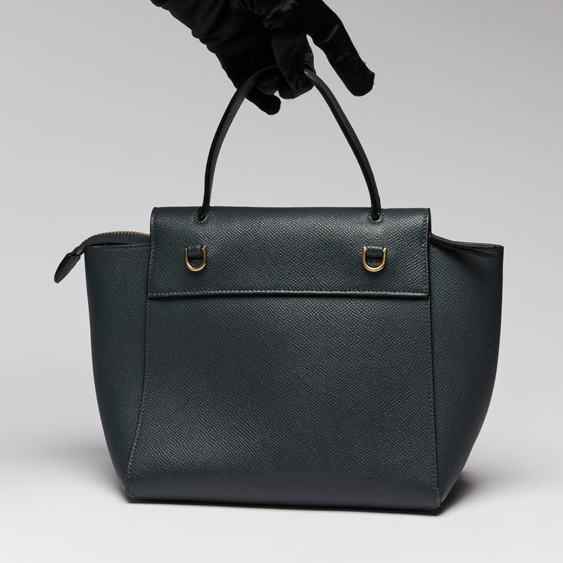 Celine Navy Blue Nano Belt Bag in Grained Calfskin