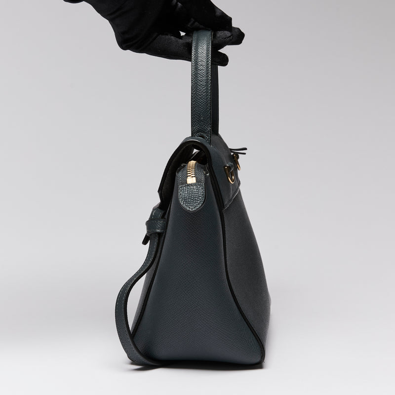 Celine Navy Blue Nano Belt Bag in Grained Calfskin