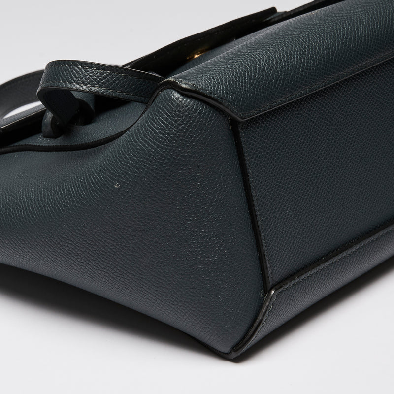 Celine Navy Blue Nano Belt Bag in Grained Calfskin
