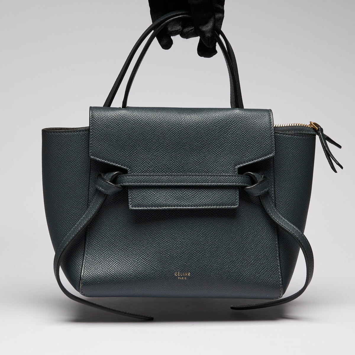 Celine Navy Blue Nano Belt Bag in Grained Calfskin