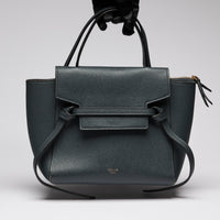 Celine Navy Blue Nano Belt Bag in Grained Calfskin