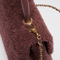 Pre-Loved Chanel ™ Burgundy Shearling Top Handle Crossbody Bag