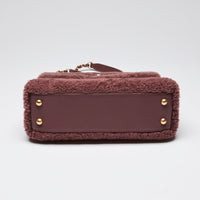 Pre-Loved Chanel ™ Burgundy Shearling Top Handle Crossbody Bag