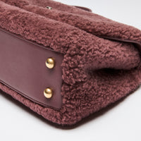 Pre-Loved Chanel ™ Burgundy Shearling Top Handle Crossbody Bag