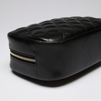 Pre-Loved Chanel ™ Black Grained Leather Cosmetic Pouch