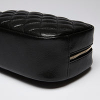 Pre-Loved Chanel ™ Black Grained Leather Cosmetic Pouch