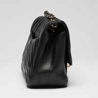 Pre-Loved Chanel ™ Black Square Chevron Mini Flap Bag
