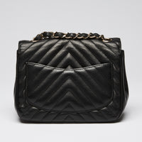 Pre-Loved Chanel ™ Black Square Chevron Mini Flap Bag