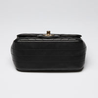 Pre-Loved Chanel ™ Black Square Chevron Mini Flap Bag