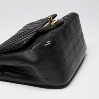 Pre-Loved Chanel ™ Black Square Chevron Mini Flap Bag