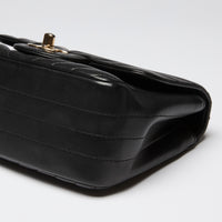 Pre-Loved Chanel ™ Black Square Chevron Mini Flap Bag