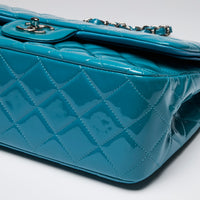 Pre-Loved Chanel ™ Blue Patent Leather Large Double Flap Bag