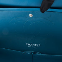 Pre-Loved Chanel ™ Blue Patent Leather Large Double Flap Bag