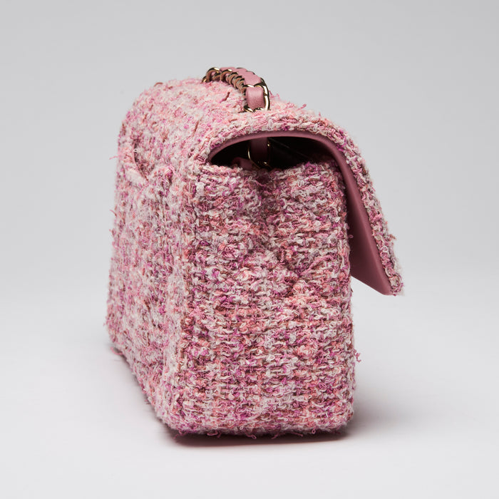 Pre-Loved Chanel ™ Pink Tweed Mini Flap Bag