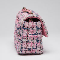 Pre-Loved Chanel ™ Blue/Pink Tweed Mini Flap Bag
